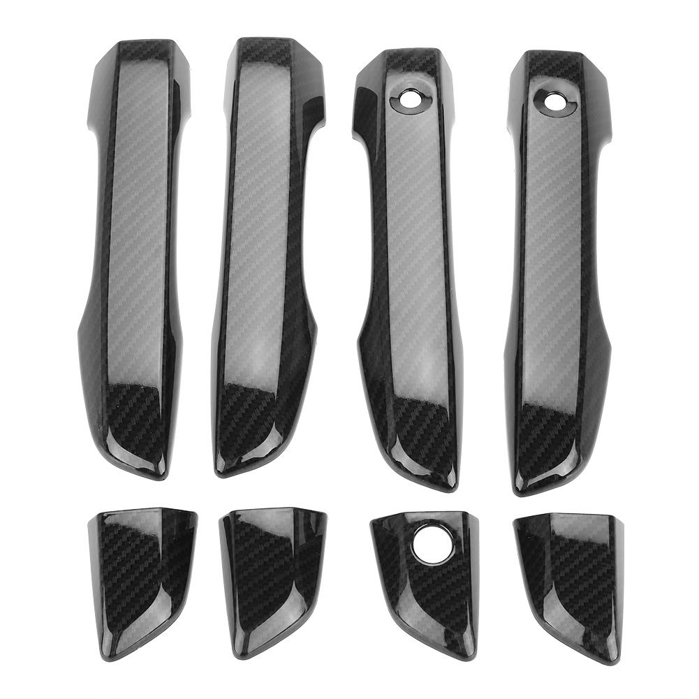 Set 8 vỏ bọc tay nắm cửa xe hơi bằng sợi carbon cho Honda Civic 2016-2018