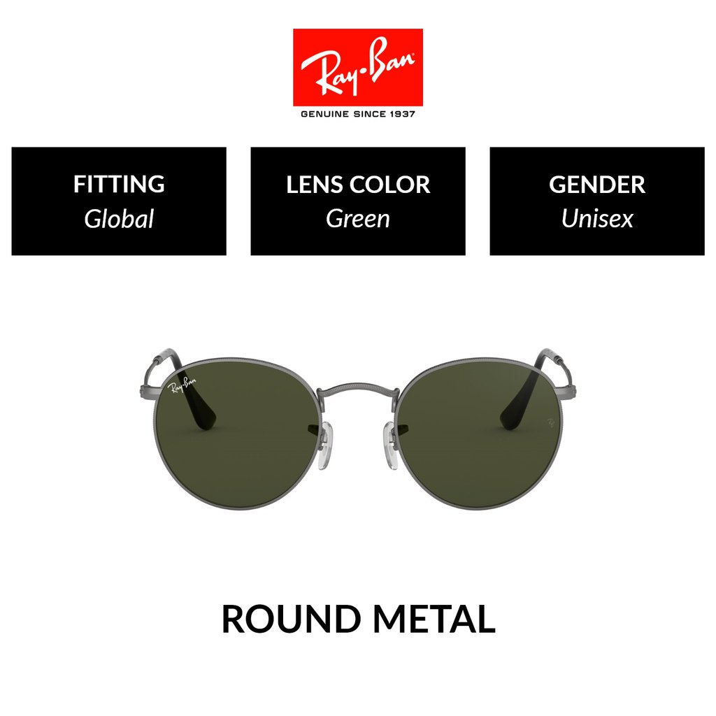 Kim loại tròn Ray-Ban | RB3447 29 Kính râm lắp toàn cầu Unisex Size 53mm aHXL