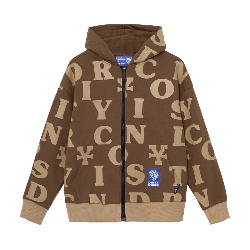 DirtyCoins Áo khoác Letters Monogram Hoodie - Brown / Light Brown | BigBuy360 - bigbuy360.vn