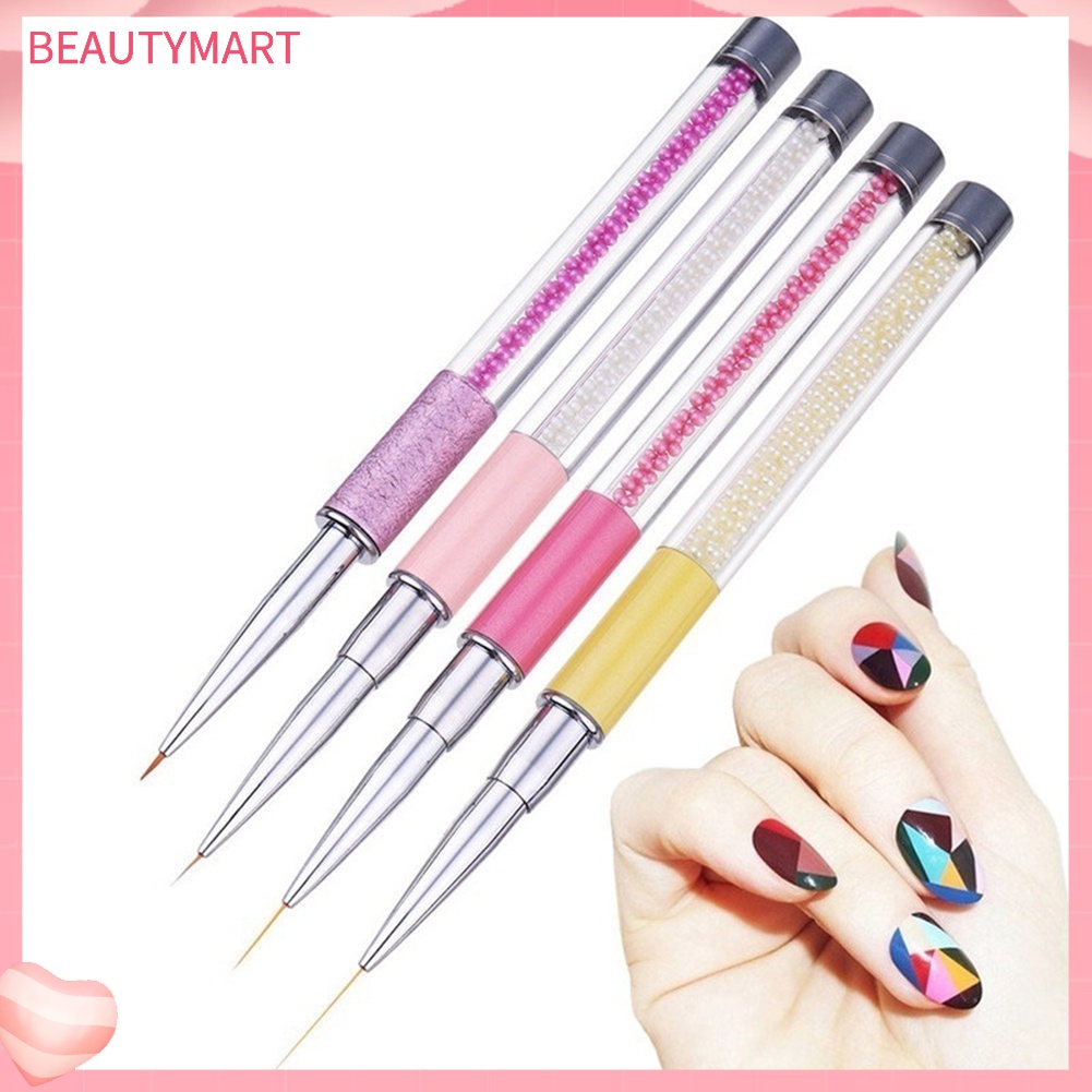 Cọ Sơn Móng Tay Gel UV Với Tay Cầm Hạt Nhiều Màu Tùy Chọn DIY