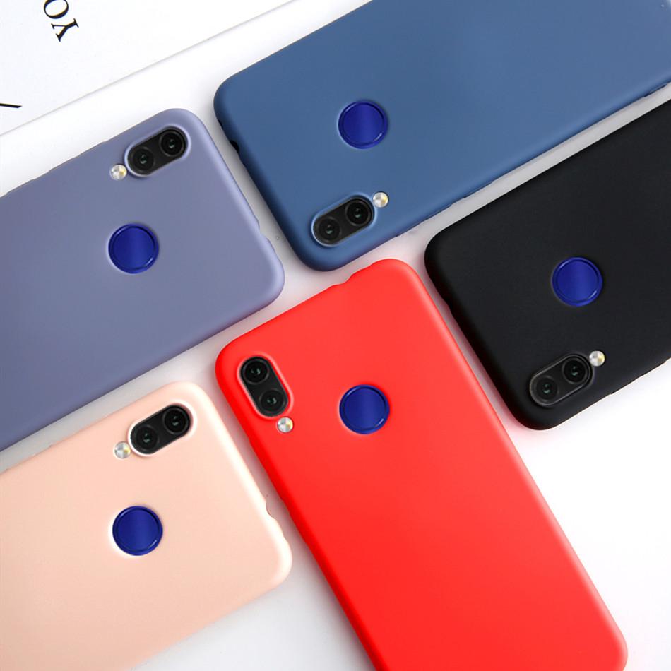 Ốp lưng Silicon TPU màu trơn không thấm nước dành cho Xiaomi Mi 8 Lite A2 Lite Redmi 6A 6 Pro Note 7