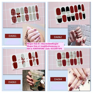 Sỉ DA61-DA80 dán móng tay Bộ 14 nhãn Nail Sticker