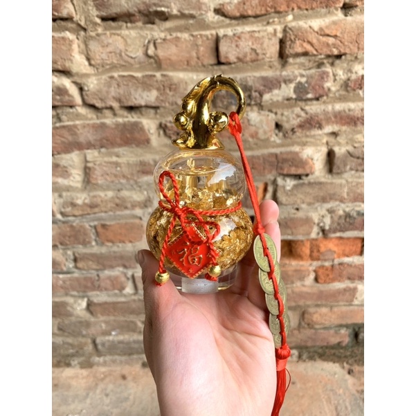 Hồ Lô Vàng Lá Phong Thuỷ Chiêu Tài Hút Lộc Chân Xoay