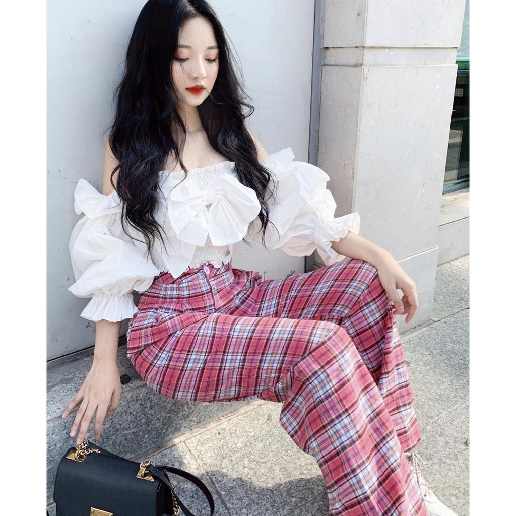 [Mã WASKT304 giảm 15% tối đa 30K đơn 99K] (HÌNH THẬT) Áo Rớt Vai Đính Nơ Ngực Lớn (TRẮNG) | BigBuy360 - bigbuy360.vn