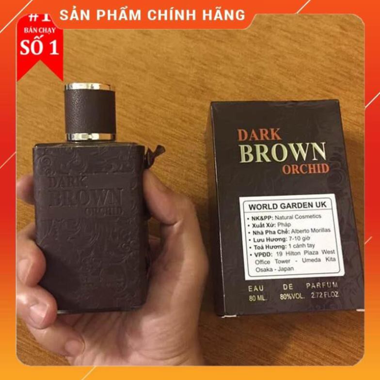 [HÀNG HÓT] Nước Hoa Nam Cao Cấp Dark Brown 80ml Nước Hoa Nam Thơm Lâu 8h