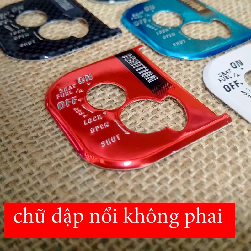 MIẾNG nhôm dán chụp ổ khóa Xe Airblade đời 2015 trở xuống -(AB)