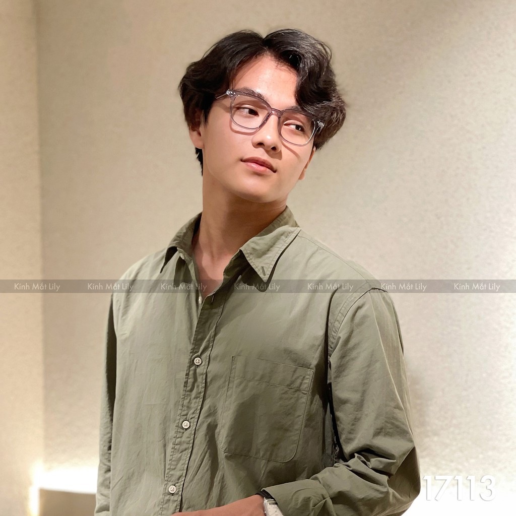Gọng kính vuông nam nữ LILYEYEWEAR chất liệu nhựa cứng cáp phù hợp nhiều khuôn mặt 17133 | BigBuy360 - bigbuy360.vn