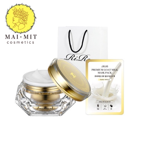 Kem sữa dê Rire Premium White Pure Goat Milk Cream giúp dưỡng ẩm, trắng sáng mịn màng cho làn da