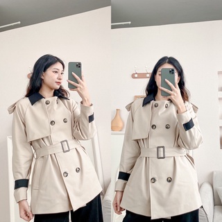 trench coat phối màu