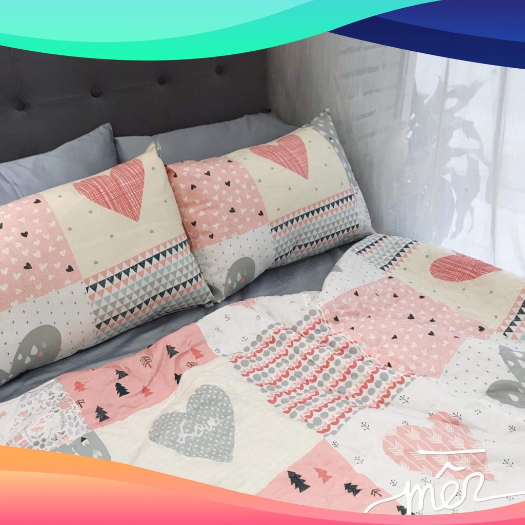 KC Đôi vỏ Gối Thô Lụa Hàn Quốc dành cho Người Lớn