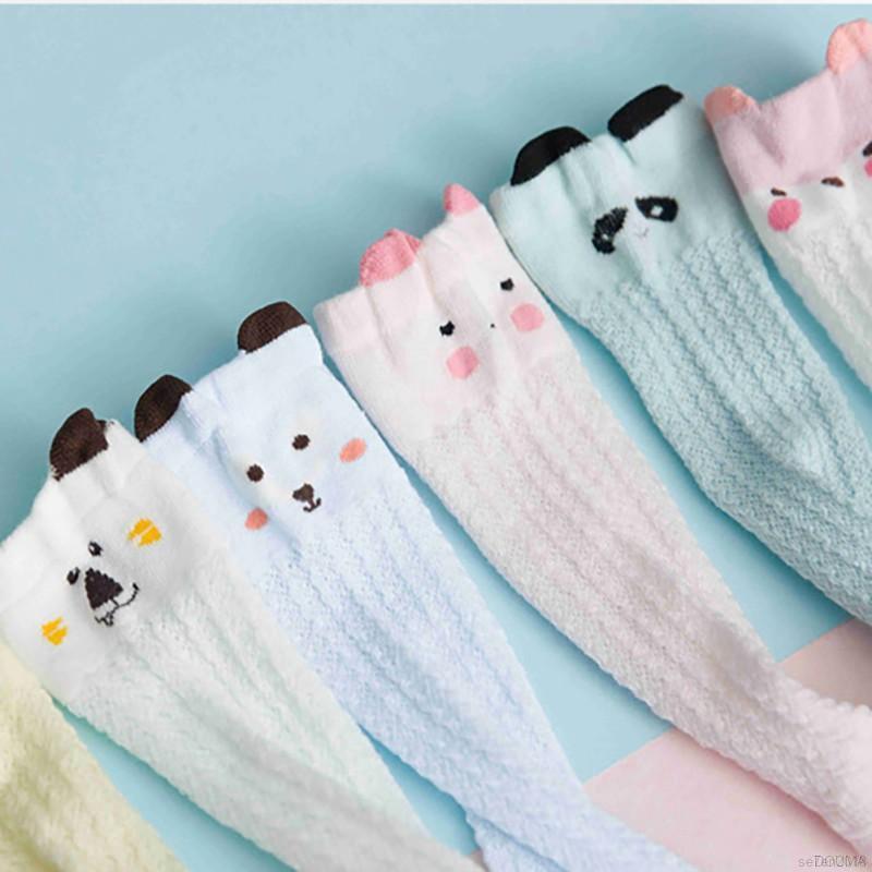 Vớ cotton dài họa tiết hoạt hình dễ thương cho bé