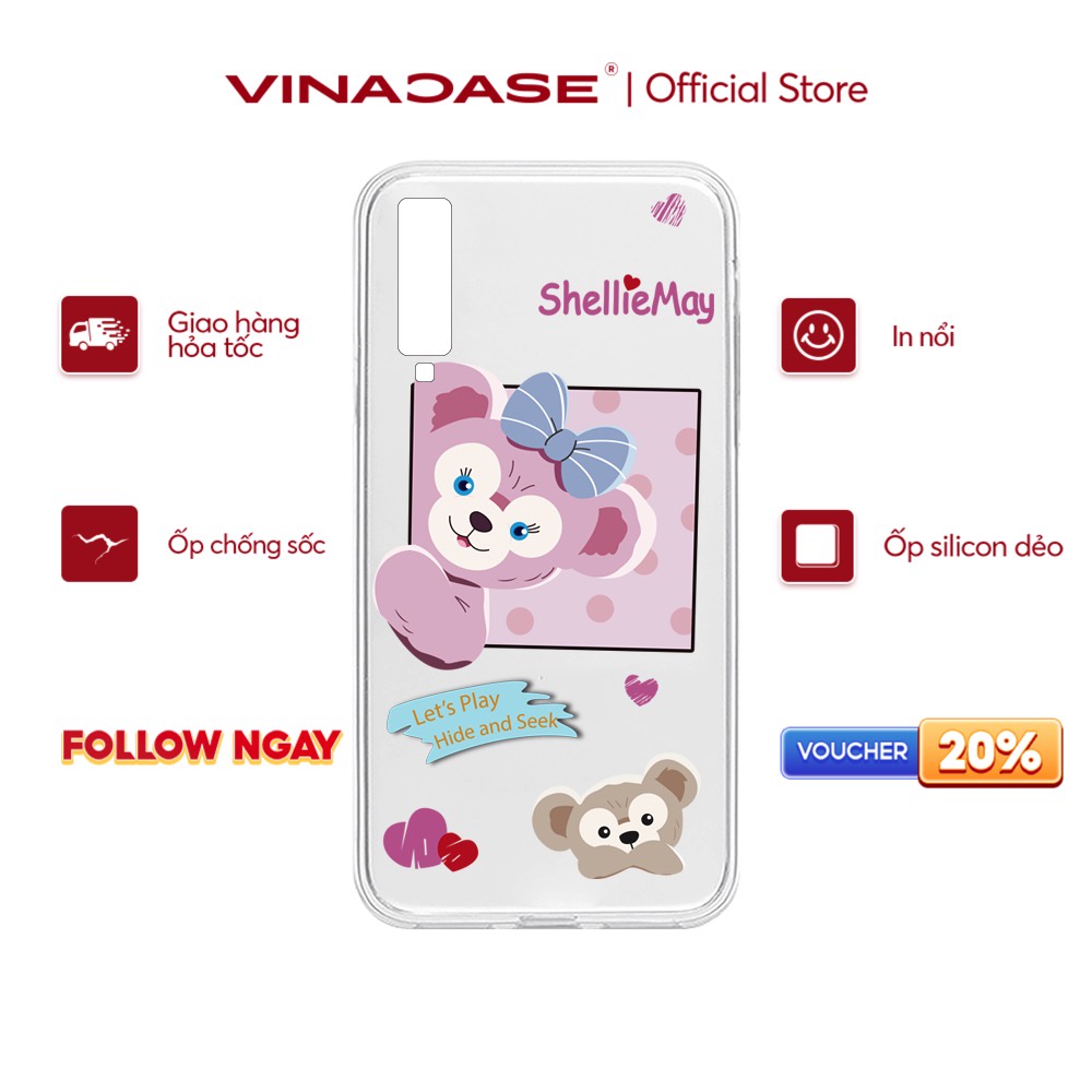 Ốp lưng Vina Case Samsung S7 Edge/S8+/Note 8/....dẻo trong in hình Gấu Duffy