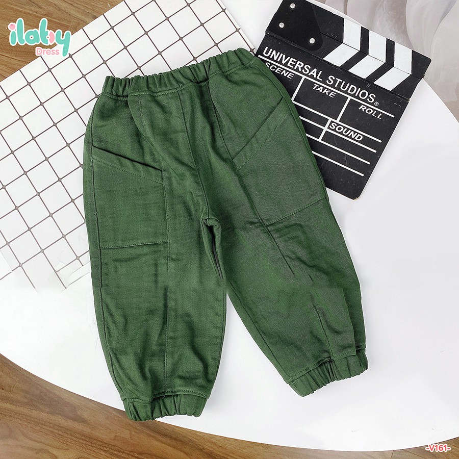 Quần bomber cho bé ILABY kaki từ 1 10 tuổi [V161]