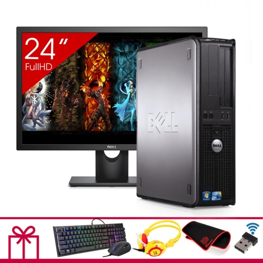 Máy tính đồng bộ Dell Optiplex 380 DT + Màn hình Dell 24inch Full HD (Core 2 Quad Q9400, Ram 8GB, HDD 1TB) + Quà Tặng | BigBuy360 - bigbuy360.vn
