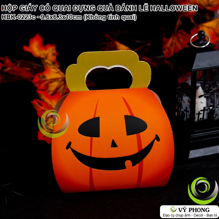 HỘP GIẤY CÓ QUAI XÁCH ĐỰNG BÁNH KẸO LỄ HALLOWEEN HỘP ĐỰNG QUÀ TẶNG DECOR TRANG TRÍ LỄ HỘI MA QUỶ HBK-0223