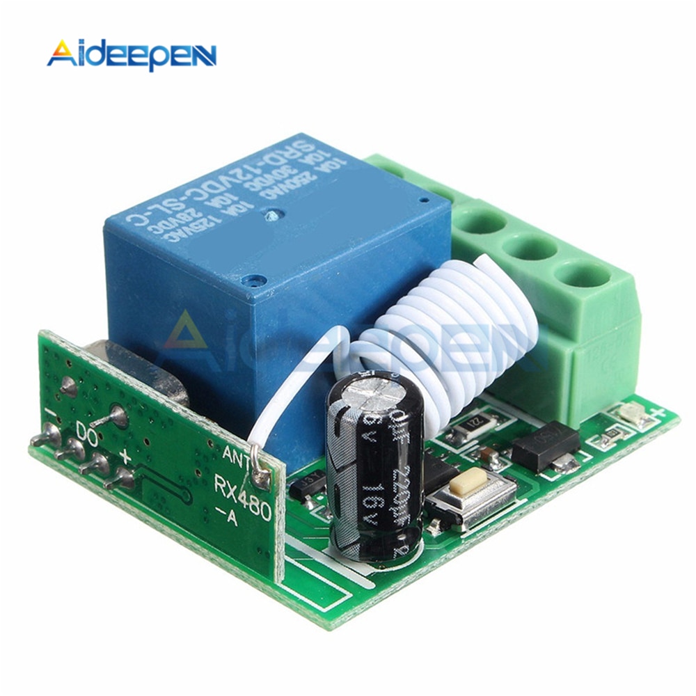 CHANNEL Mô Đun Rơ Le Điều Khiển Từ Xa Dc 12v 1 Ch Kênh 433mhz Kích Thước 3.5cm X 3cmx1.6cm