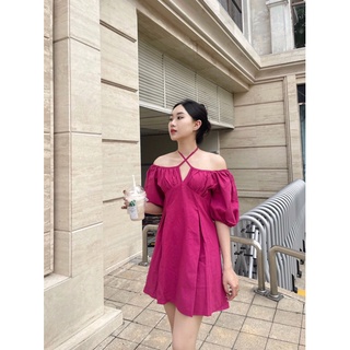 Rossy dress | đầm thắt nơ tay phồng