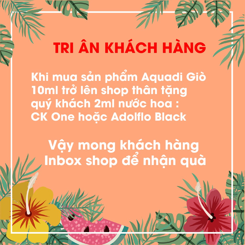 [XẢ HÀNG GIÒ TRẮNG] Nước Hoa Nam Armani Acqua Di Gio Chính Hãng [TẶNG] Nước Hoa Nam Adolfo Black For Men 2ml | Thế Giới Skin Care