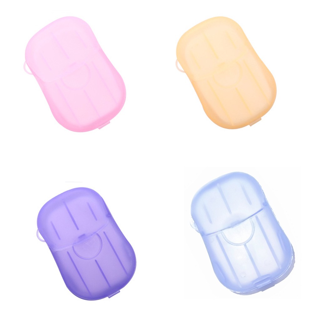 [Hàng mới về] Hộp 20 miếng xà phòng giấy rửa tay tiện dụng cho du lịch