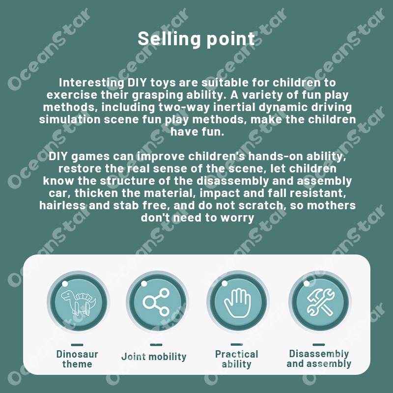 Đồ hơi xe tải xúc đất SEA SUN TOYS hình khủng long ngộ nghĩnh cho trẻ em