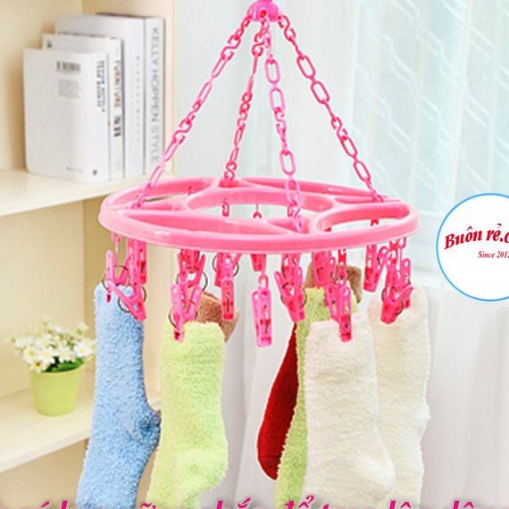 Dù treo quần áo nhựa tròn Việt Nhật - 15 kẹp