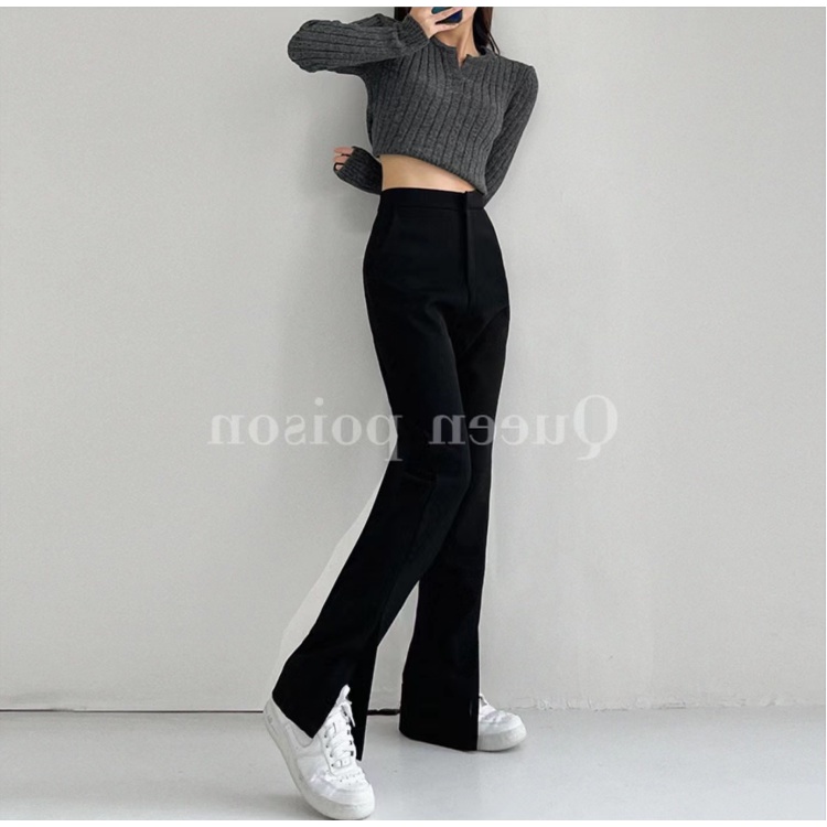 Quần dài SUXI ống rộng lưng cao tôn dáng hợp thời trang cho nữ