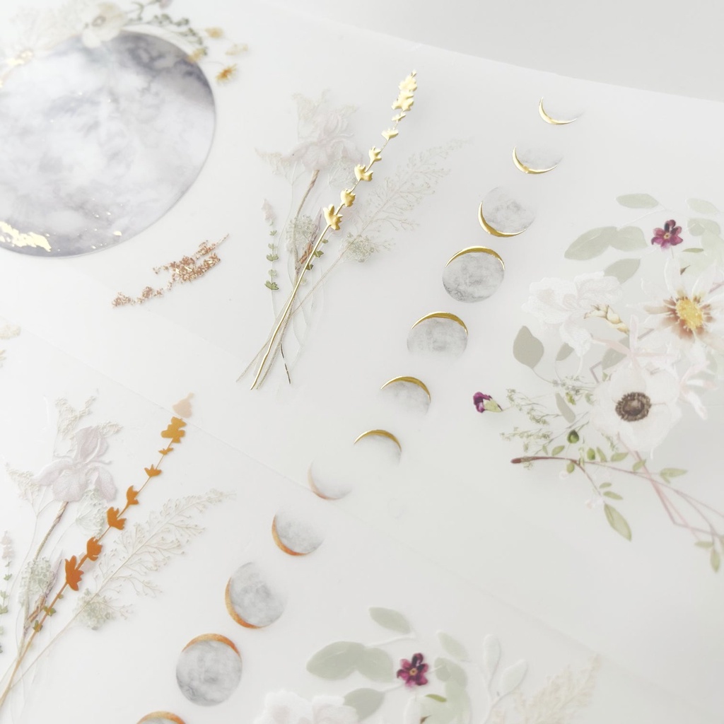 Chiết lẻ chu kỳ 165cm cuộn Floral Moon by Journal Pages