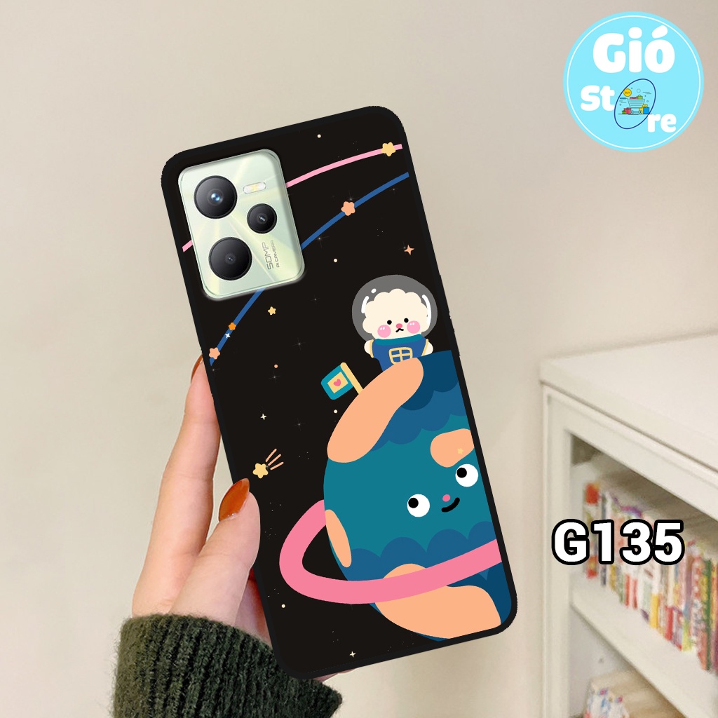 Ốp lưng Realme C35, ốp nhựa chống trầy,chống va đập hình gấu xinh, gấu vũ trụ đáng yêu