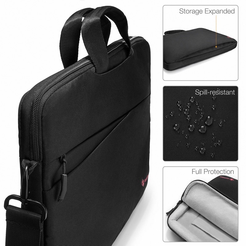 Túi xách/túi đeo vai tomtoc (usa) messenger bags for macbook 13”/14”, ultrabook 13″ black