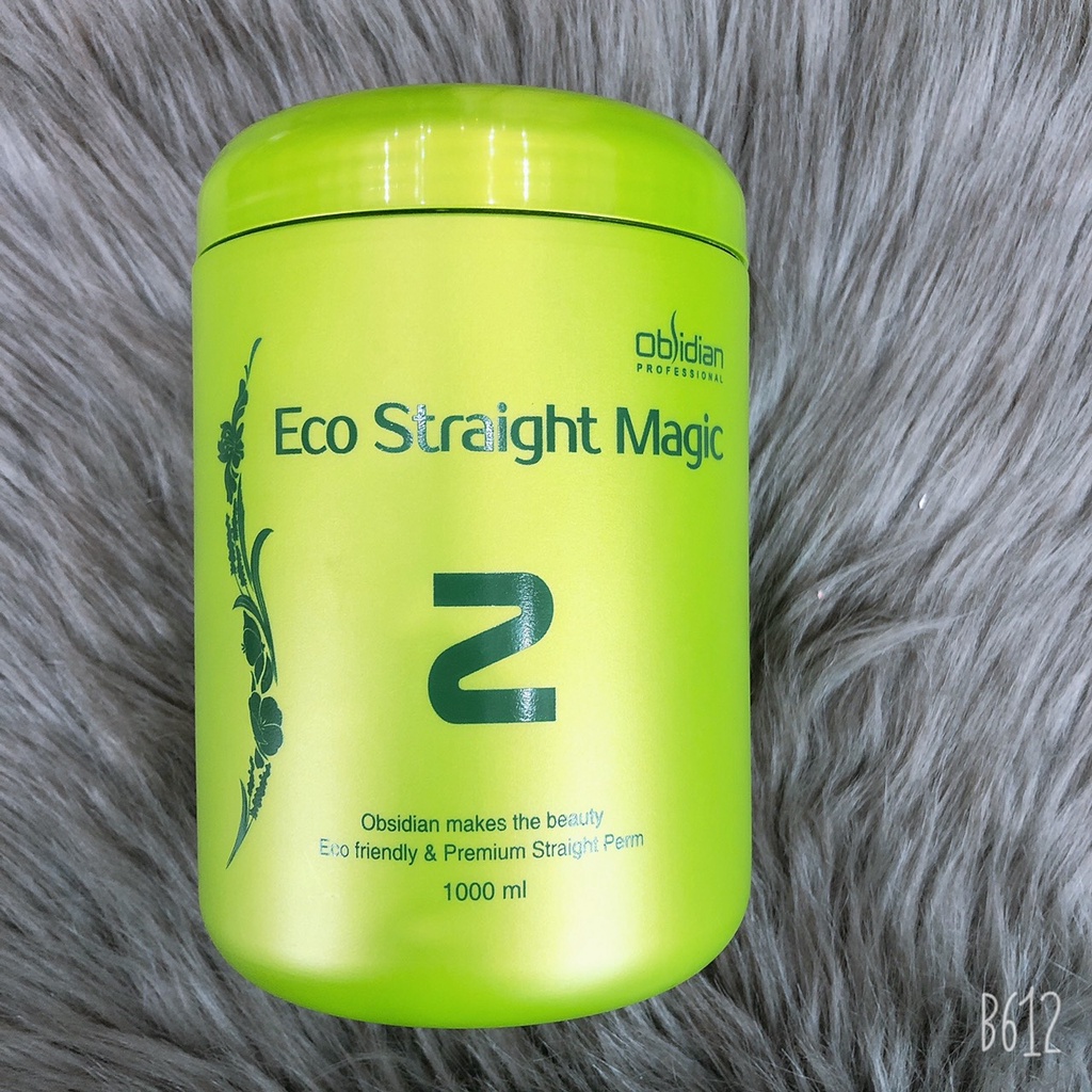 Kem duỗi ép tóc sinh thái Eco Straight Magic Obsidian 1000ml*2 ( hàng chính hãng )