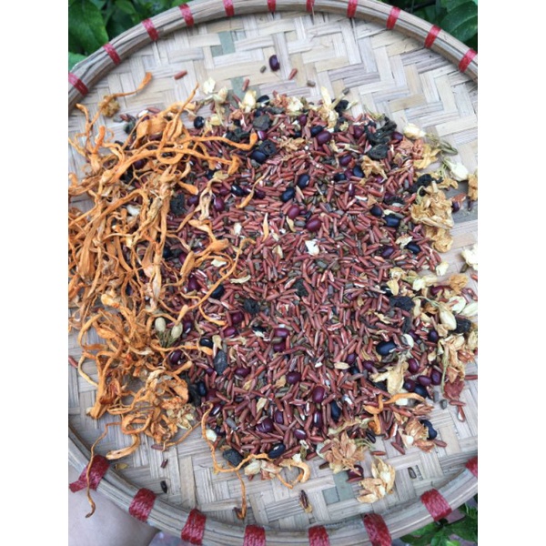 Trà hoa ngũ cốc kèm đông trùng hạ thảo gói 100g