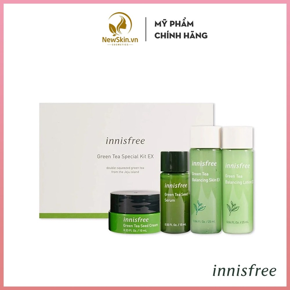 Bộ Kit Dưỡng Da, Phục Hồi Da Mụn Innisfree Green Tea Special Kit EX 4 món