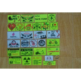 27 logo phượt , tem xe , tem phản quang ( như hình )
