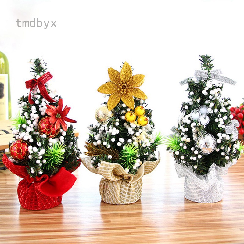 Tmdbyx Cây thông giáng sinh mini 20cm để bàn trang trí đa ứng dụng
