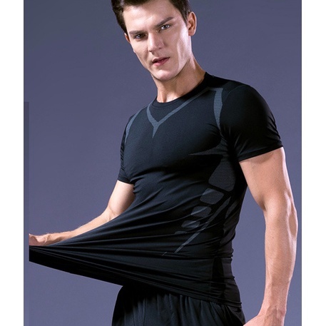 Áo Thun Tay Ngắn Đi Bơi / Lặn / Tập GYM Chất Liệu Nhanh Khô Có Size Lớn Cho Nam Giới