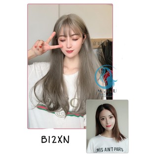 Tóc Bộ Cả Đầu Xám Nâu TẶNG LƯỚI ĐỘI 🎀FREESHIP🎀Tóc Bộ Cả Đầu cao cấp nhuộm cá tính