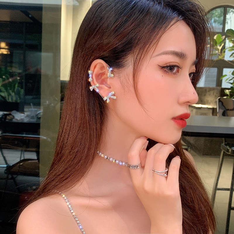 Khuyên Tai Hình Nơ Không Xỏ Lỗ Cao Cấp Phong Cách Hàn Quốc Mới Dành Cho Bạn Nữ