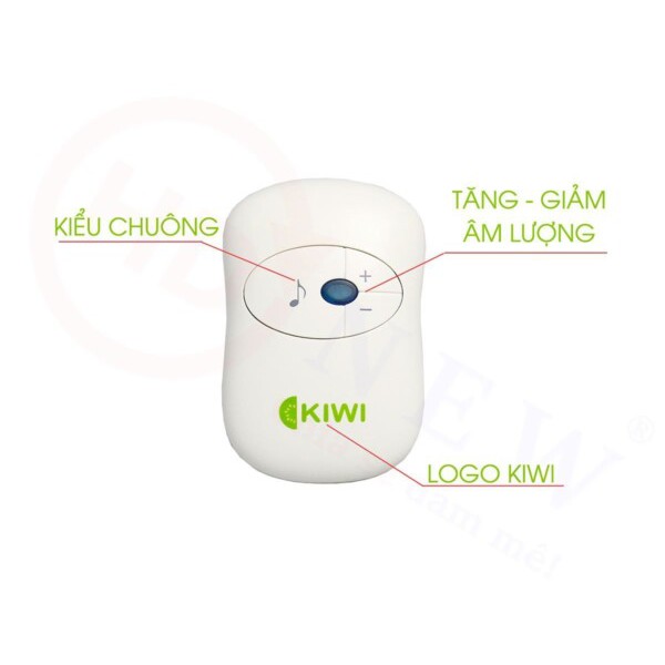 Bộ Chuông cửa Không dây Kiwi KW-D12E - SẢN PHẨM CHÍNH HÃNG , Lắp đặt đơn giản ,tiện dụng