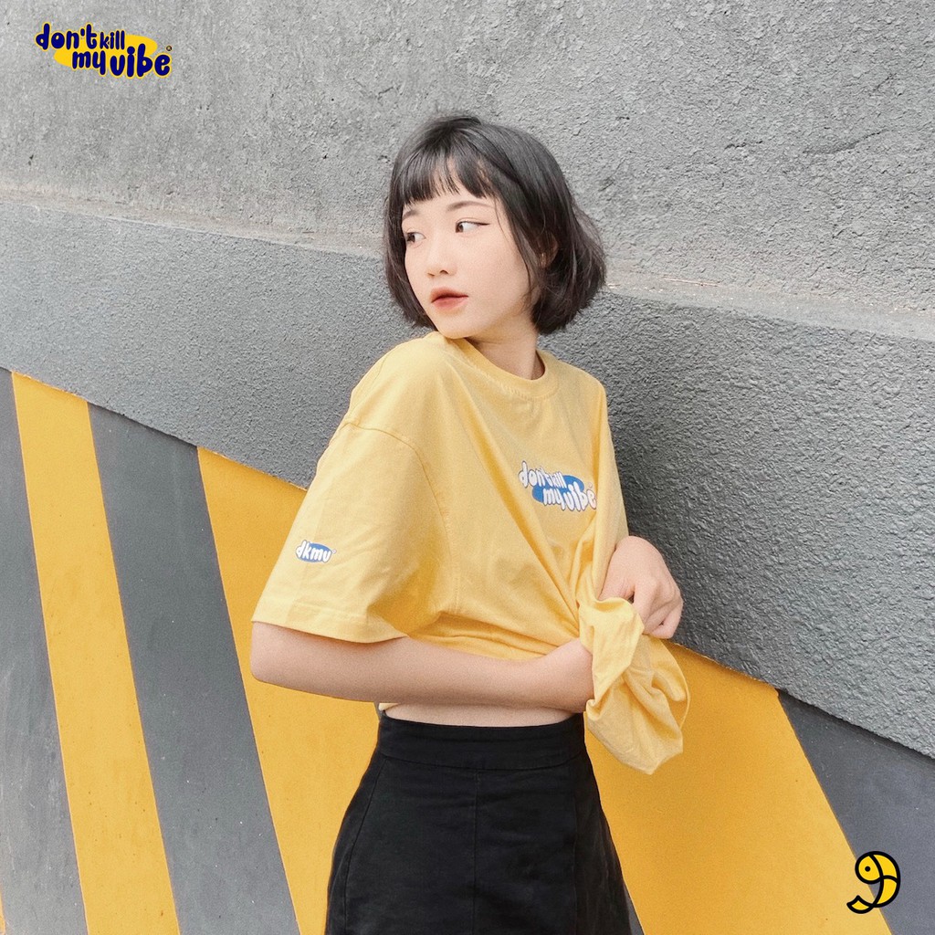 [Hình thật/Có sẵn] DKMV Áo thun Basic màu vàng đậm | DKMV Yellow Basic Tee