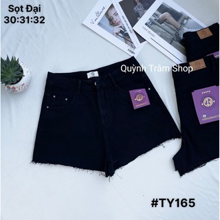 Quần short jean nữ hàng bigsize màu đen mẫu trơn