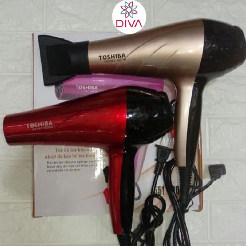 Máy Sấy Tóc Toshiba 511 công suất siêu lớn 3000W, máy có 2 chế độ nóng lạnh TẠO KIỂU TÓC SIÊU HOT 2021