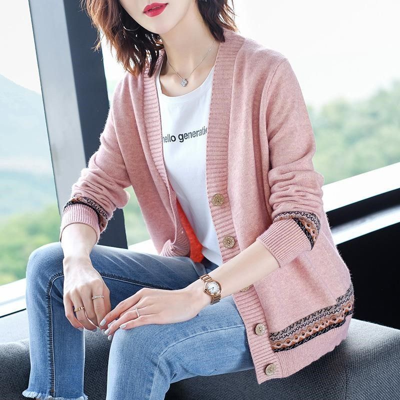 áo khoác len cardigan nữ họa tiết thổ cẩm