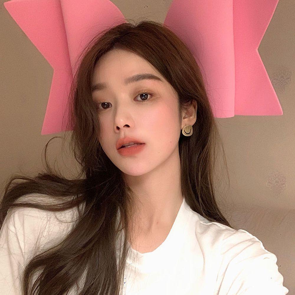 1 Đôi Khuyên Tai Hình Mặt Cười Dễ Thương Phong Cách Hàn Quốc