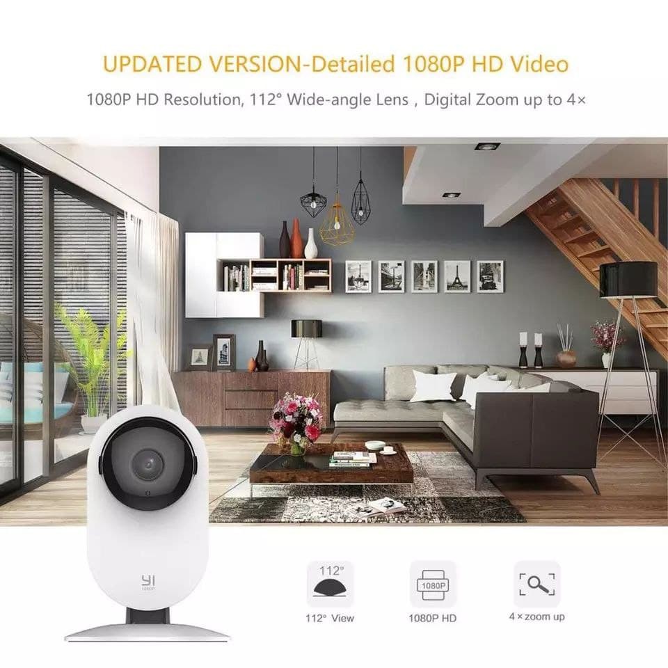 [Bản Quốc Tế]Bộ 2 Camera IP giám sát Yi Home Camera 1080p tích hợp công nghệ AI+ phát hiện con người