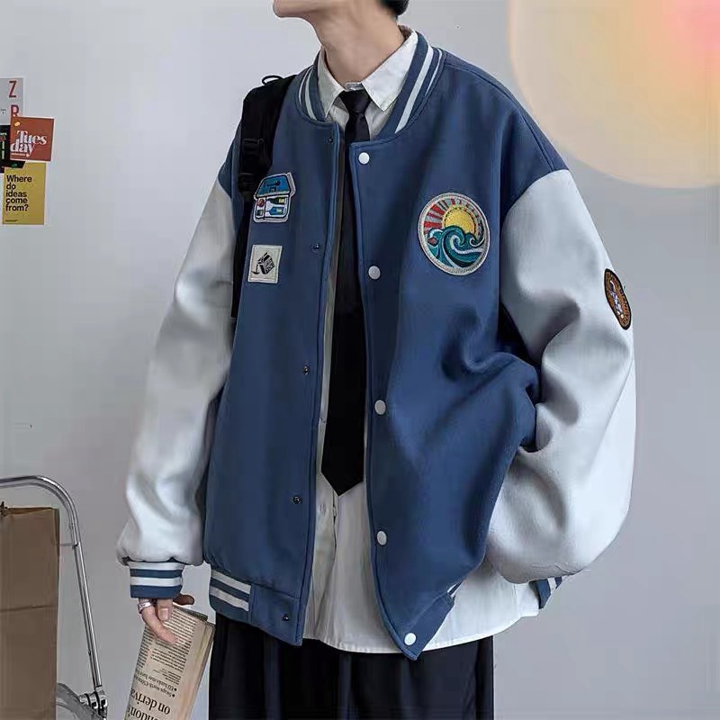 ÁO KHOÁC BOMBER NAM THỜI TRANG PHONG CÁCH HÀN PHỐI HAO TIẾT TRÒN VUÔNG TAM GIÁC