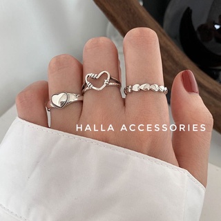 Nhẫn Nữ phủ Bạc S925 Silver Heart Freesize HALLA [Nhiều mẫu]