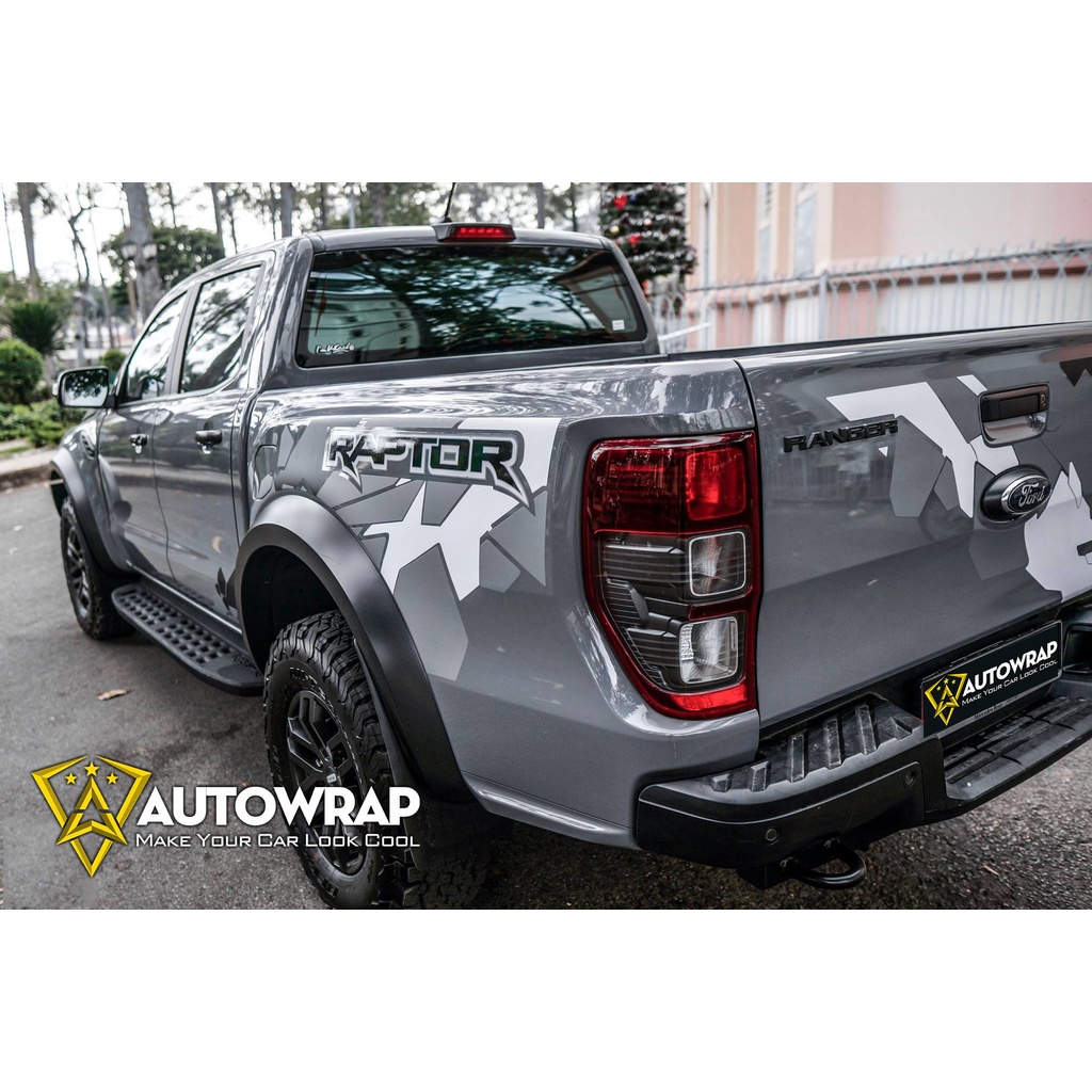Tem họa tiết xe Ranger Raptor - Tem họa tiết ô tô Ford, tem dán sườn xe thể thao