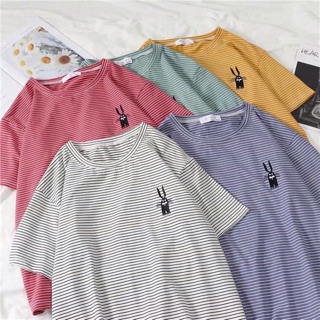 Áo phông unisex kẻ sọc