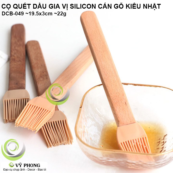 CỌ QUÉT DẦU SILICON CAO CẤP BƠ GIA VỊ NƯỚNG LÀM BÁNH PHONG CÁCH NHẬT BẢN TRANG TRÍ BẾP ĐẠO CỤ CHỤP ẢNH SẢN PHẨM DCB-49