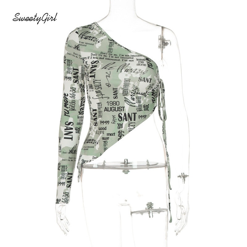 Áo Thun Dài Tay Ôm Dáng In Chữ Thời Trang 2022 Dành Cho Nữ